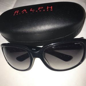 Ralph Lauren black sunglasses, with hard case
